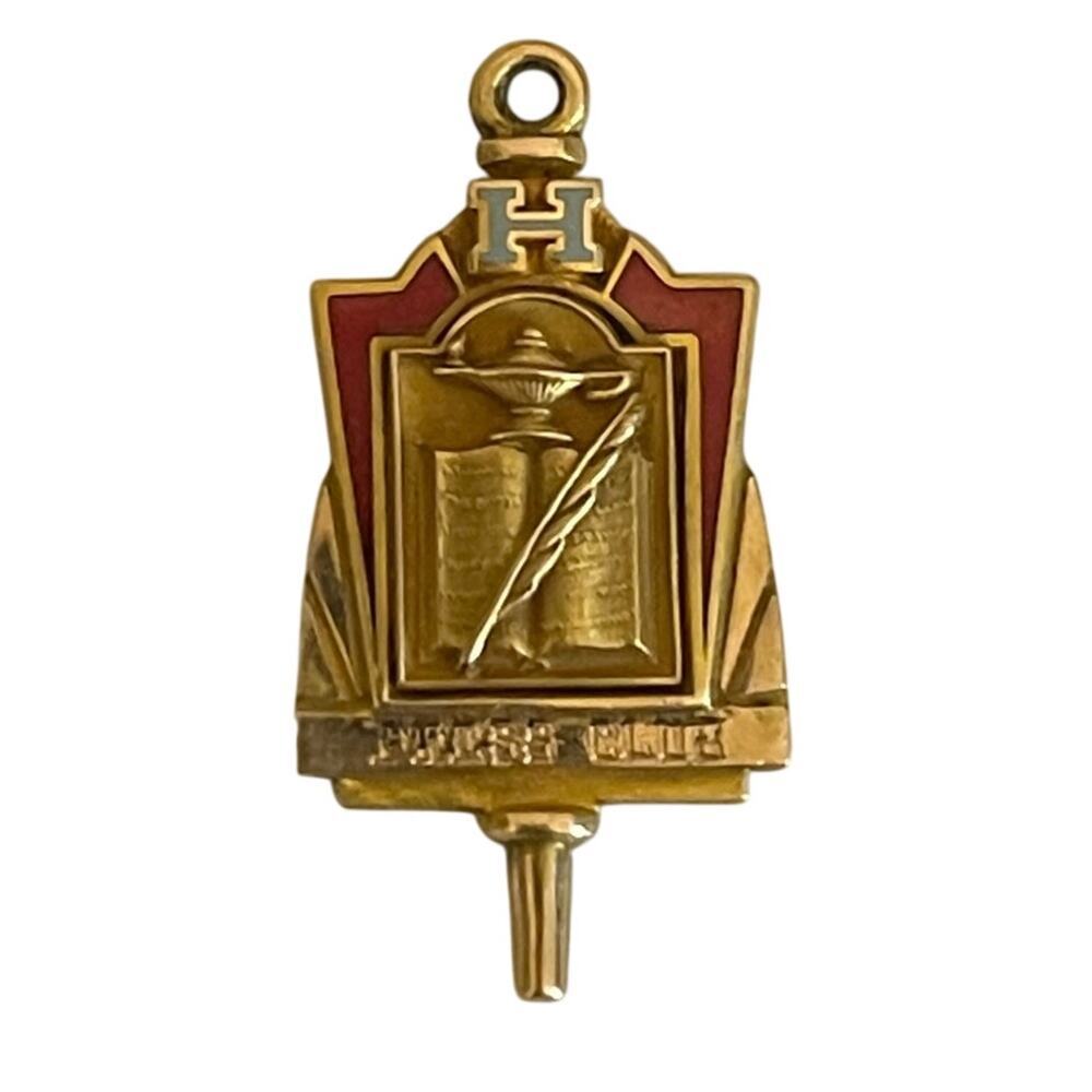 Vintage "The Press Club" Academic Award Pendant 1949s Arte Deco Design